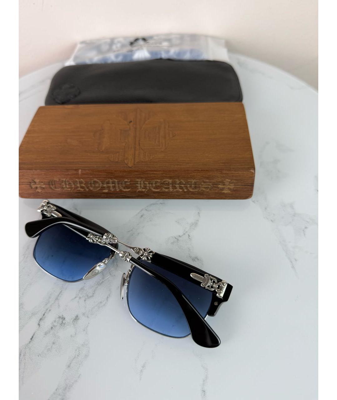 CHROME HEARTS Черные пластиковые солнцезащитные очки, фото 3