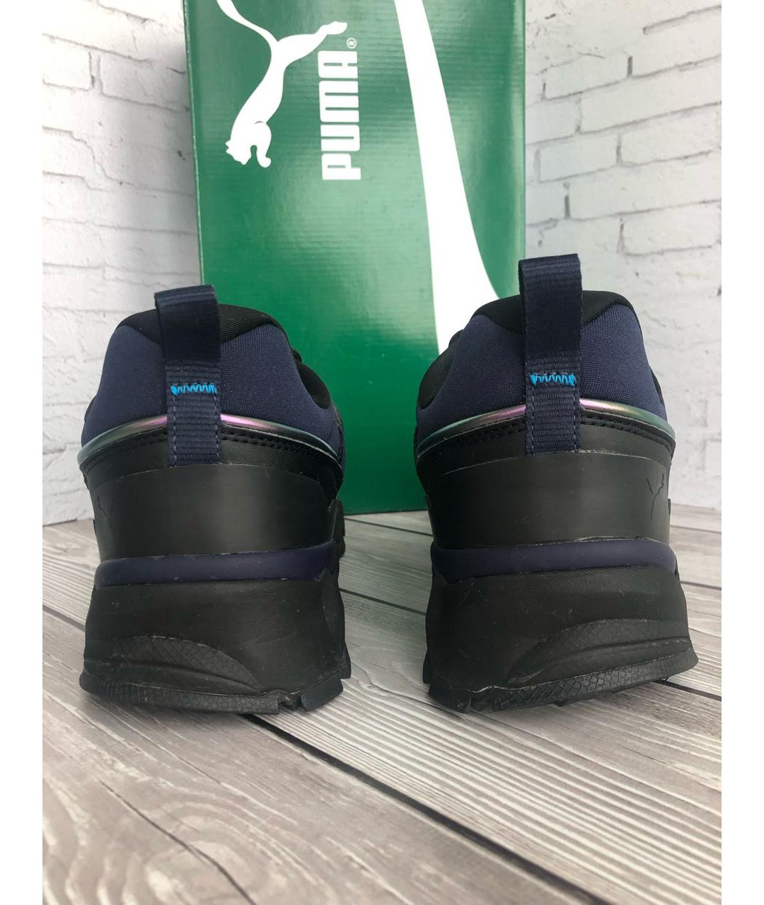 PUMA Синие текстильные низкие кроссовки / кеды, фото 4