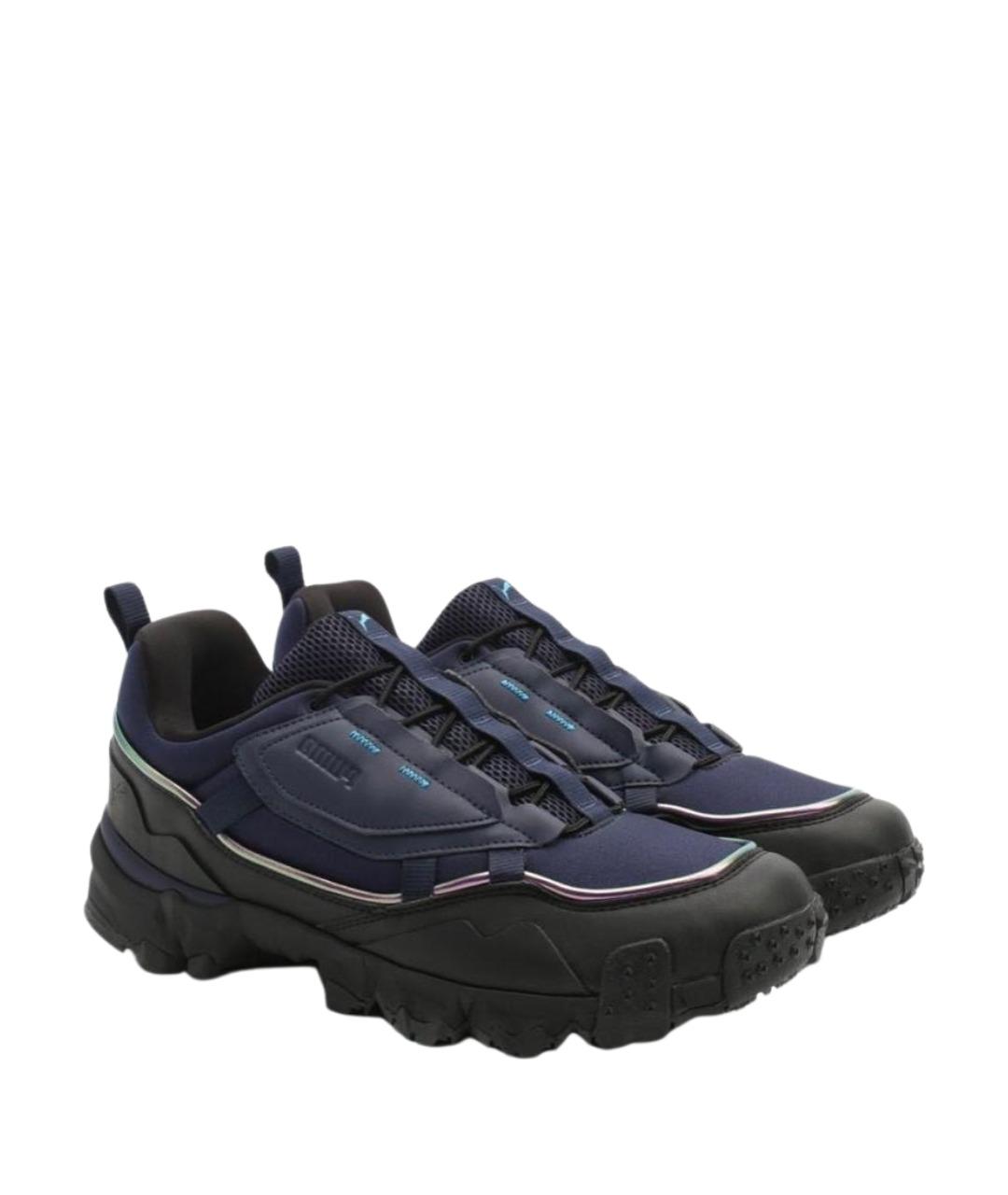 PUMA Синие текстильные низкие кроссовки / кеды, фото 1
