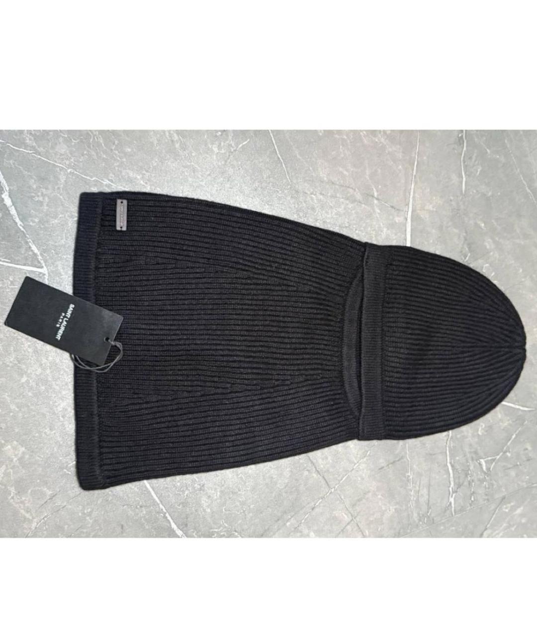 SAINT LAURENT Черная кашемировая шапка, фото 8
