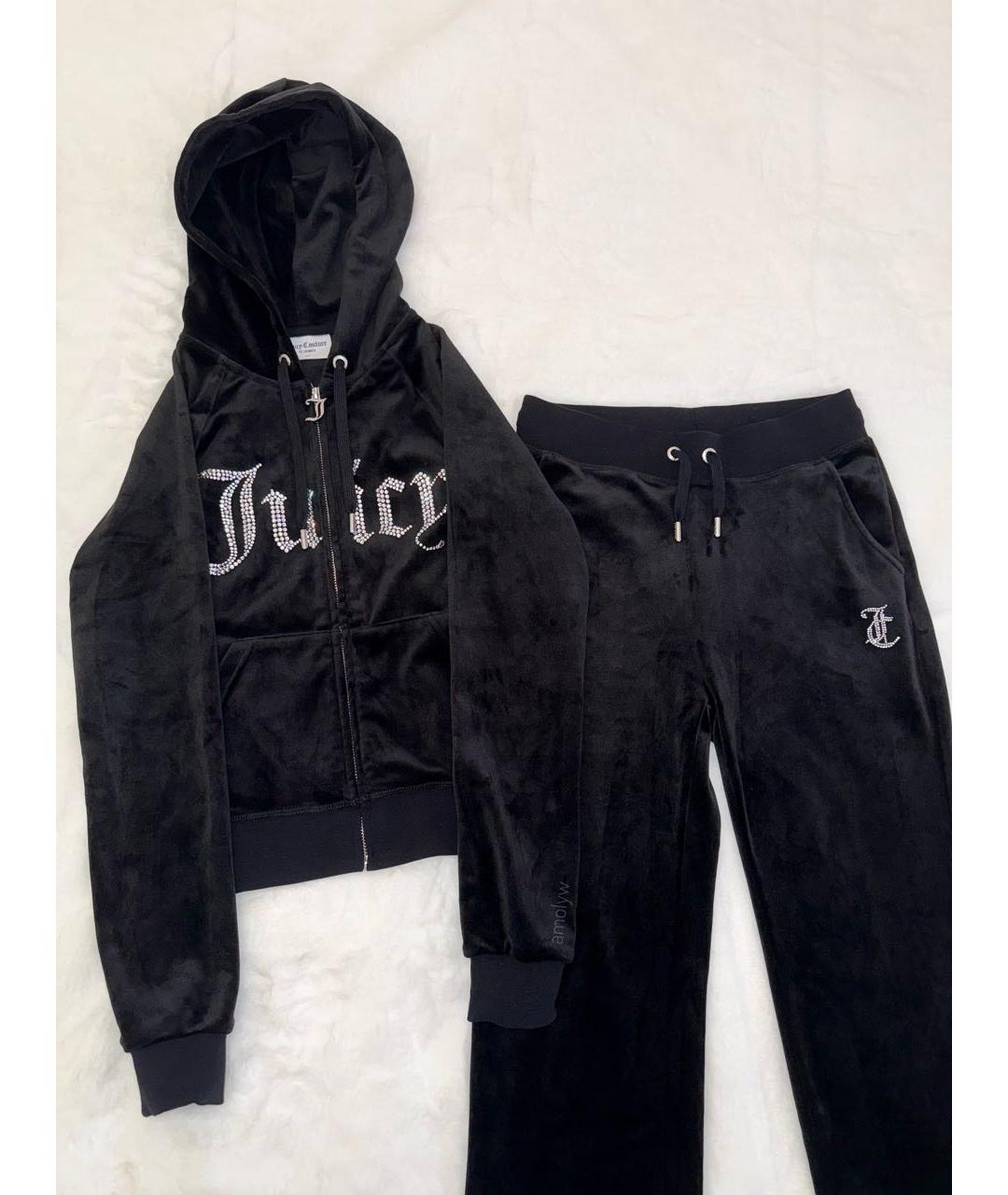 JUICY COUTURE Черный велюровый спортивные костюмы, фото 2