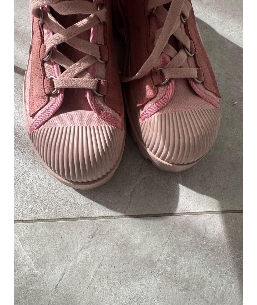 ACNE STUDIOS Розовые текстильные кеды, фото 2
