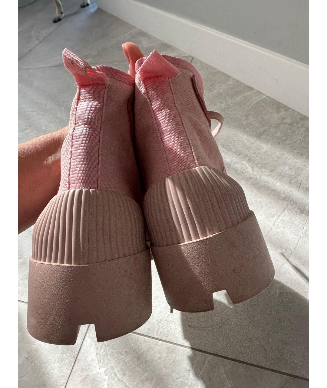 ACNE STUDIOS Розовые текстильные кеды, фото 4