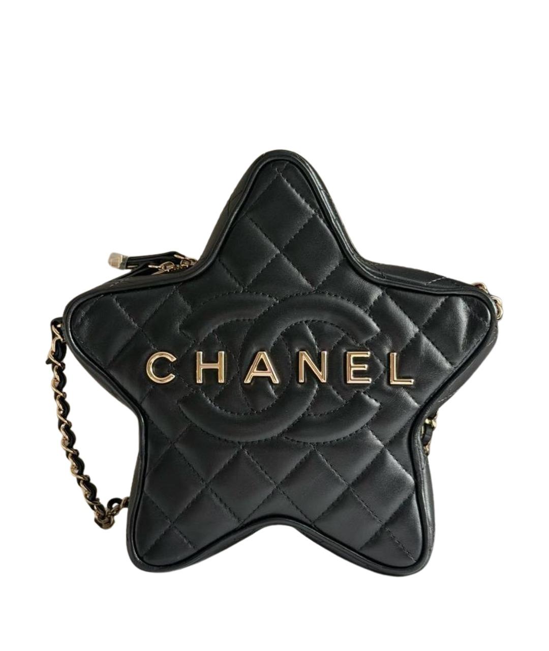 CHANEL Черная кожаная сумка через плечо, фото 1