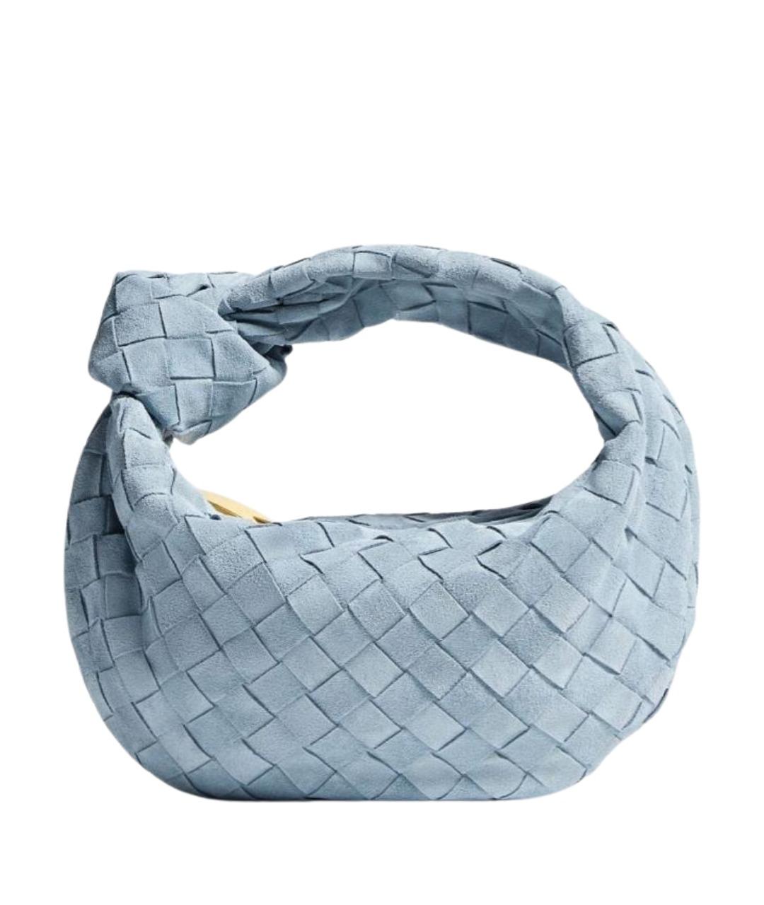 BOTTEGA VENETA Голубая замшевая сумка с короткими ручками, фото 1