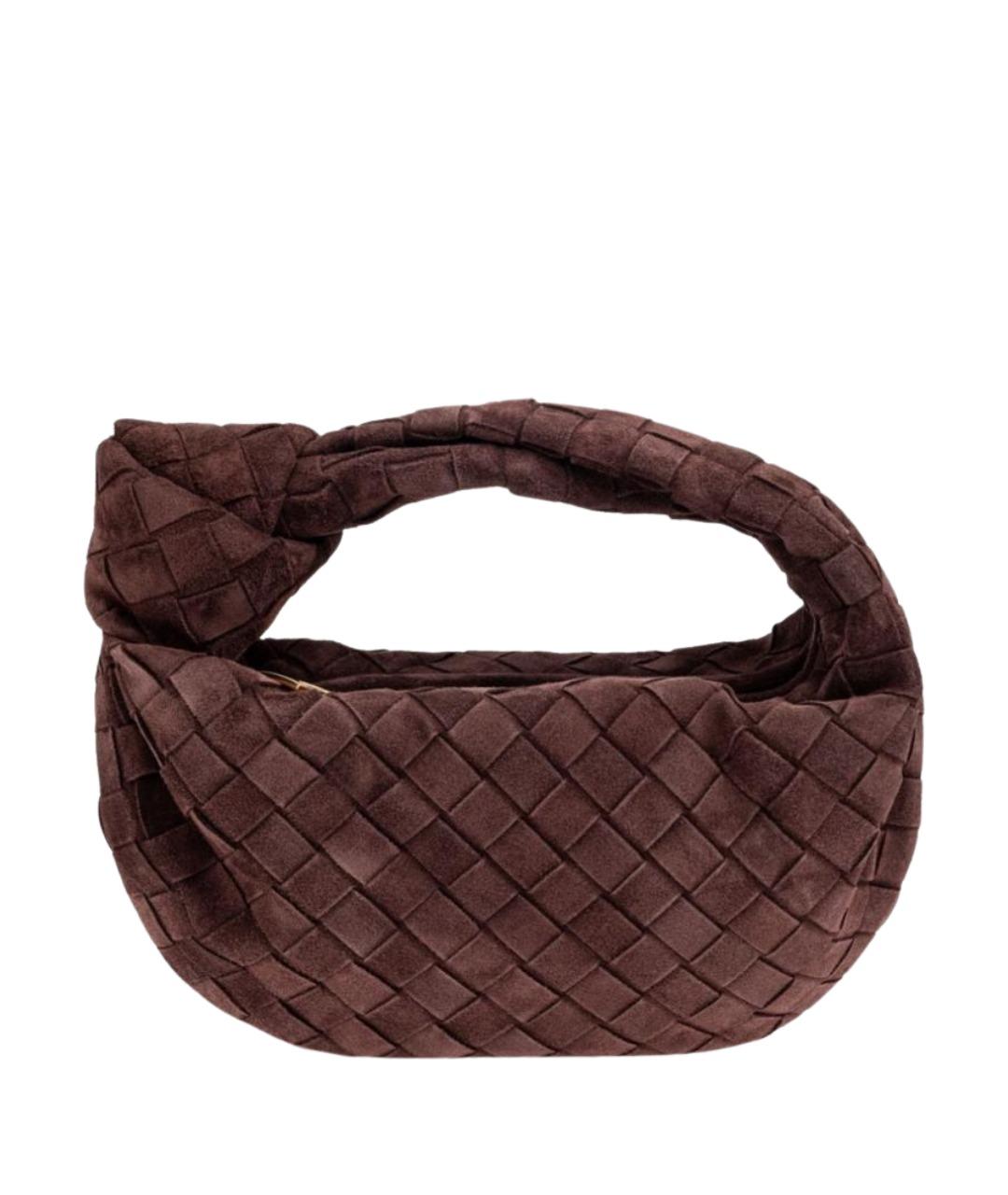 BOTTEGA VENETA Коричневая замшевая сумка с короткими ручками, фото 1
