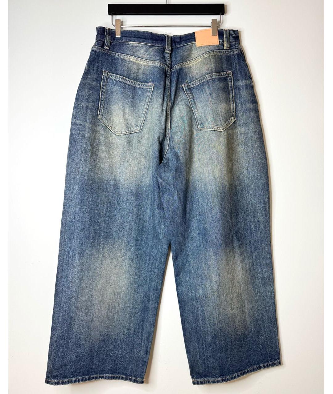 ACNE STUDIOS Синие хлопковые прямые джинсы, фото 3