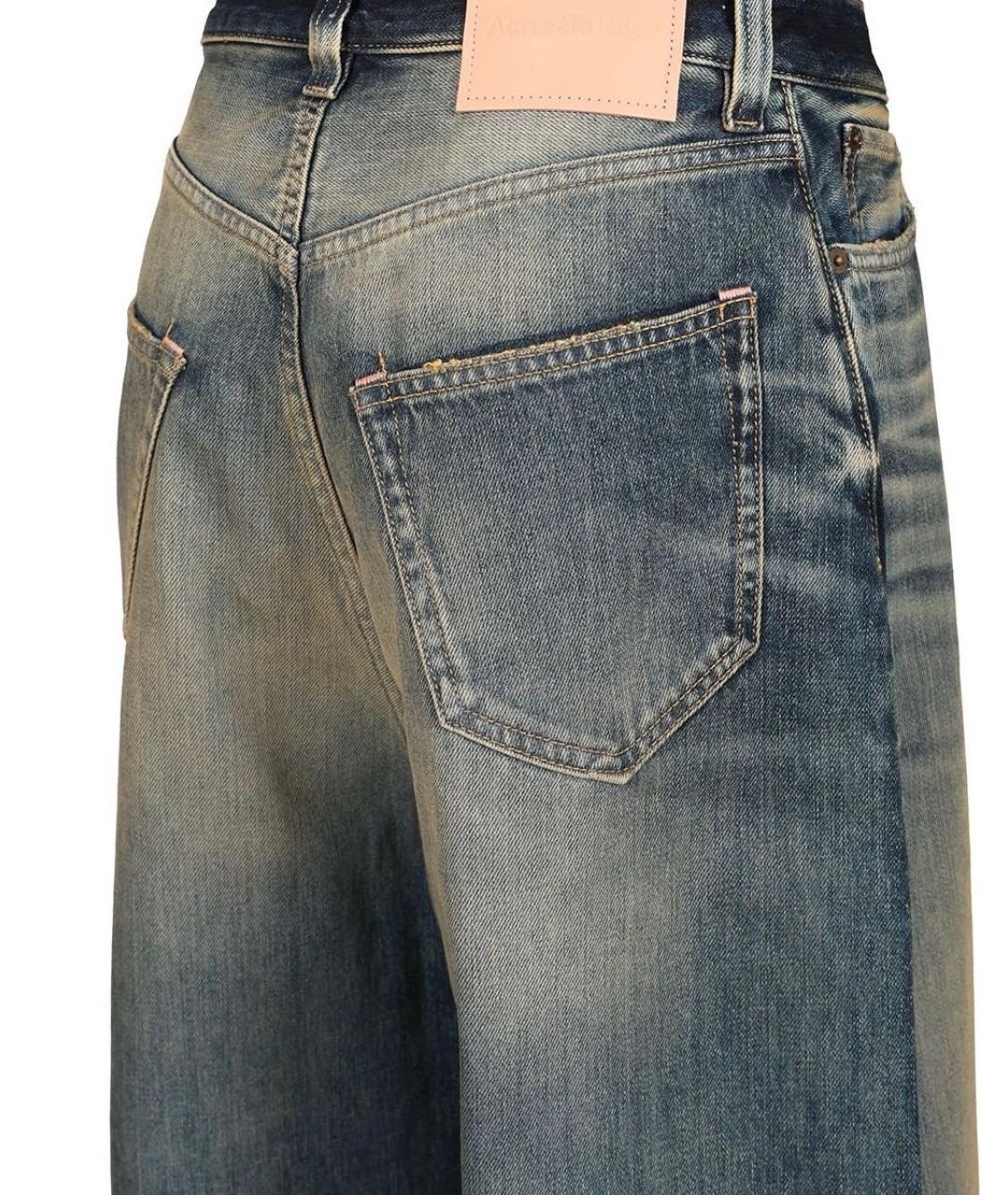 ACNE STUDIOS Синие хлопковые прямые джинсы, фото 8