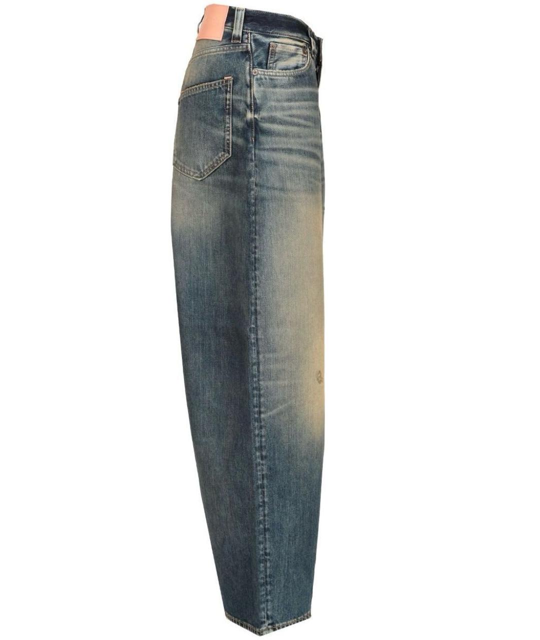 ACNE STUDIOS Синие хлопковые прямые джинсы, фото 6