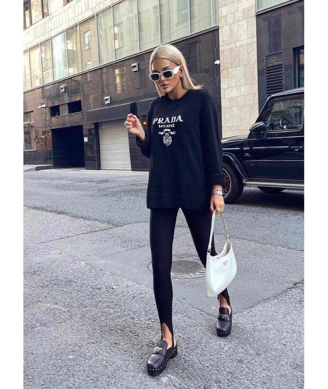 PRADA Черные кожаные сабо, фото 6