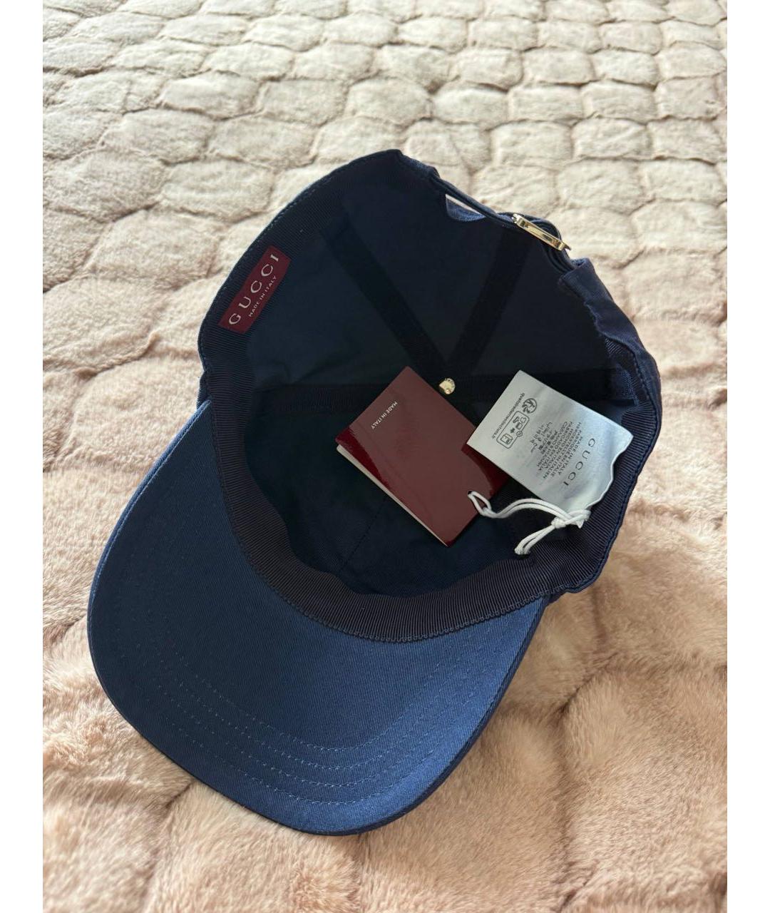GUCCI Темно-синяя кепка/бейсболка, фото 3