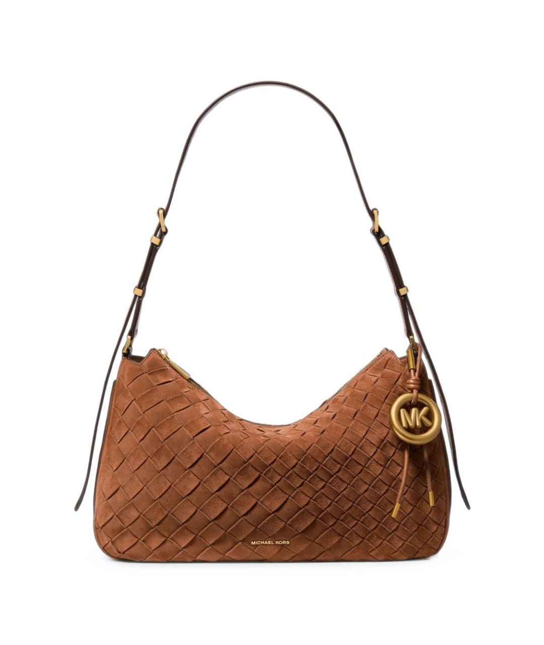 MICHAEL KORS Коричневая замшевая сумка через плечо, фото 1