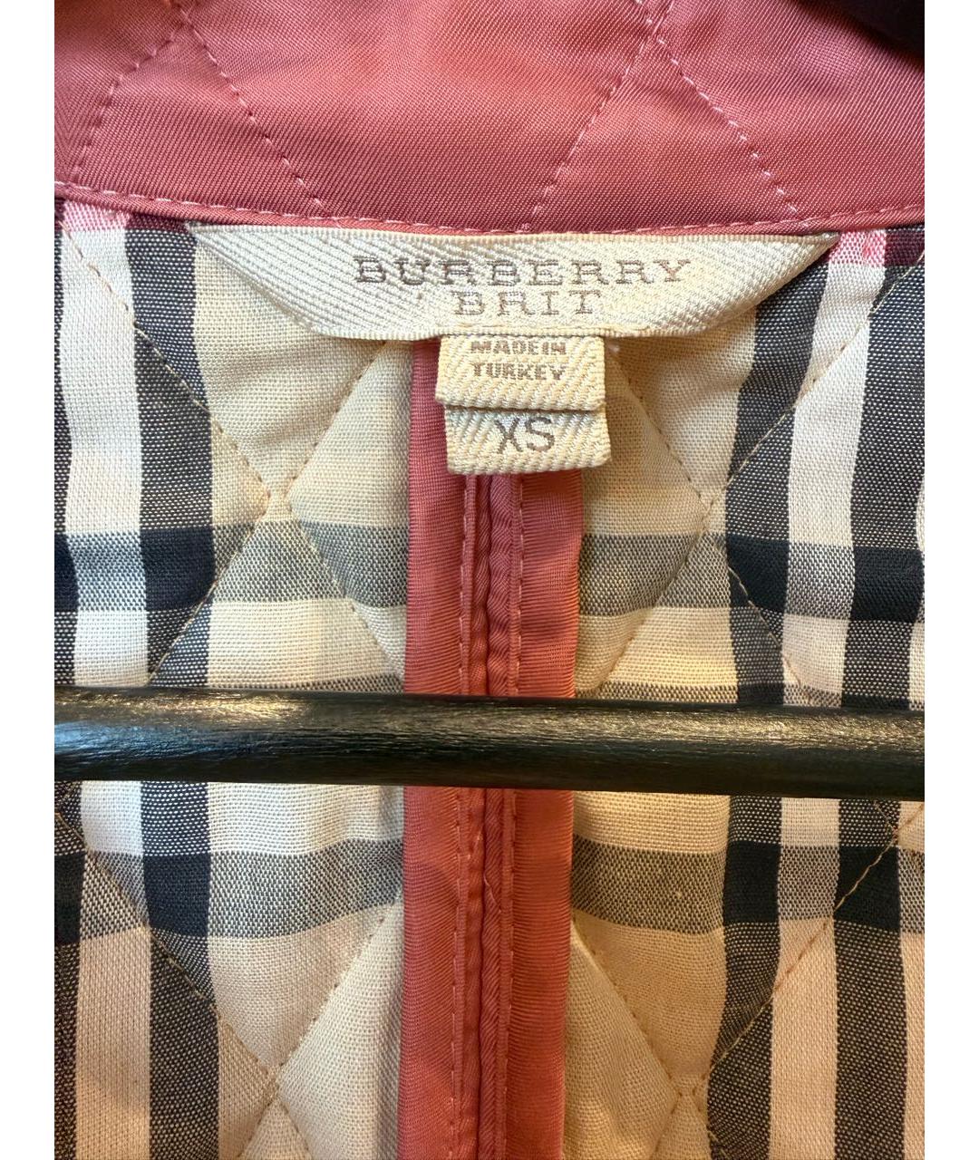 BURBERRY Коралловая полиэстеровая куртка, фото 3