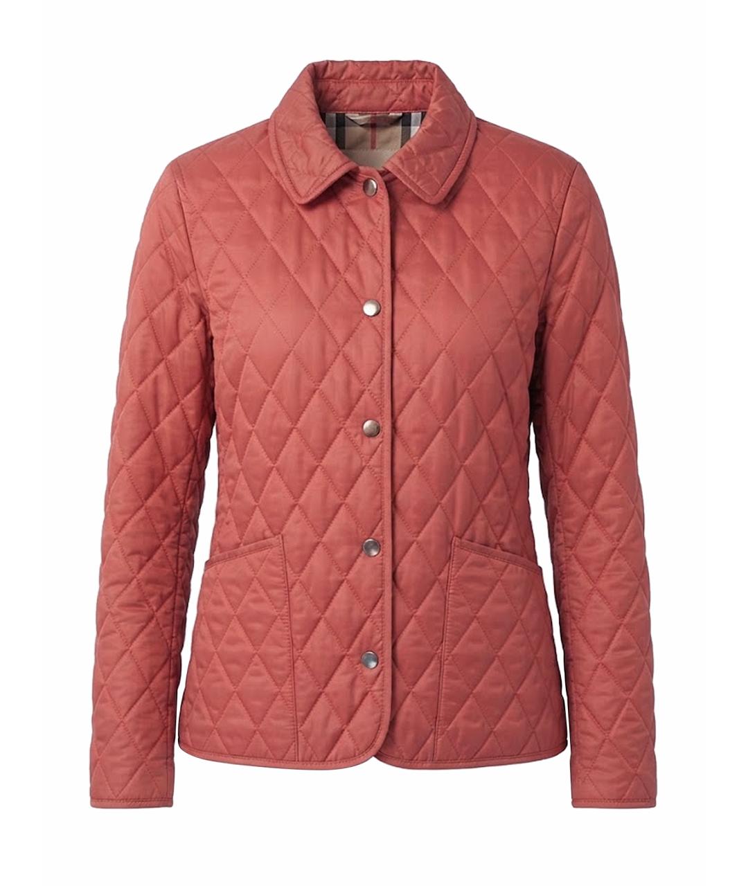BURBERRY Коралловая полиэстеровая куртка, фото 1