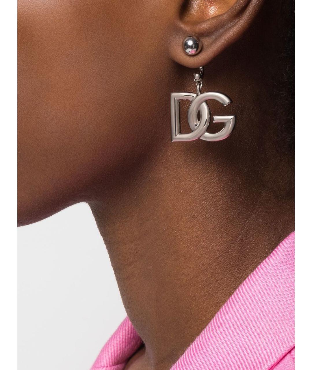 DOLCE&GABBANA Серебряные металлические серьги, фото 2