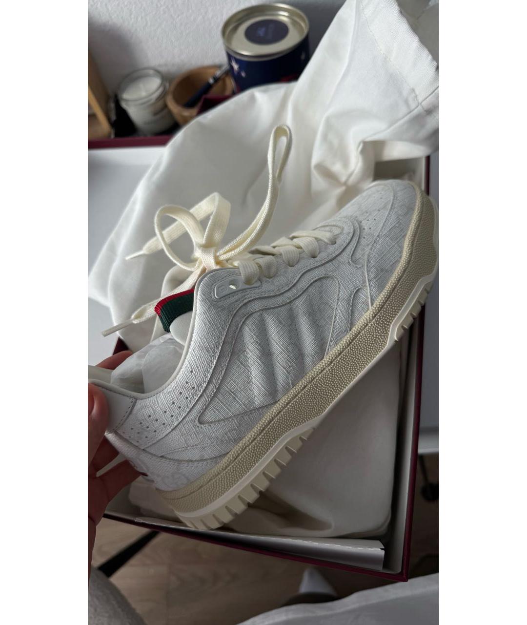 GUCCI Бежевые кеды, фото 5