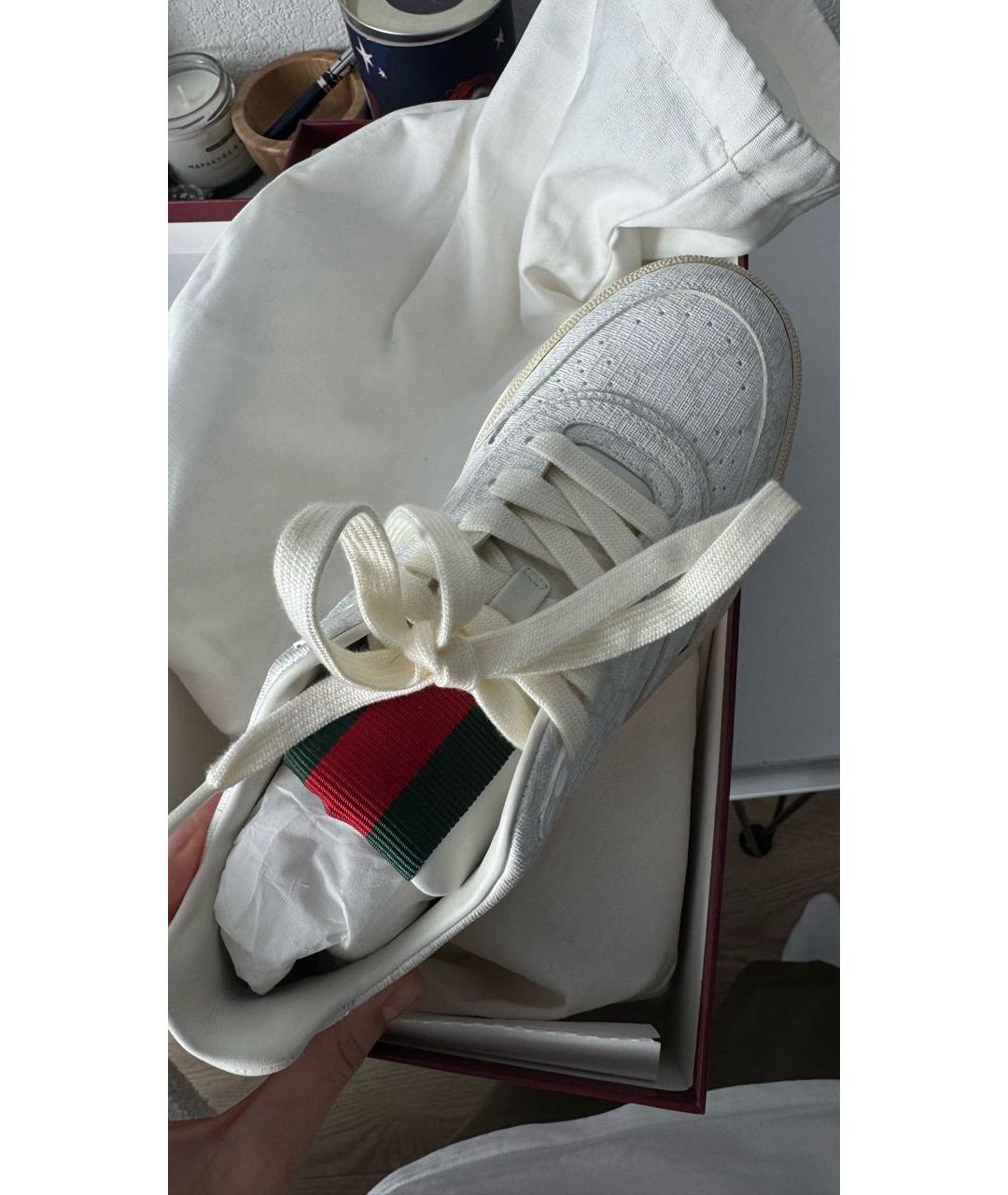 GUCCI Бежевые кеды, фото 3