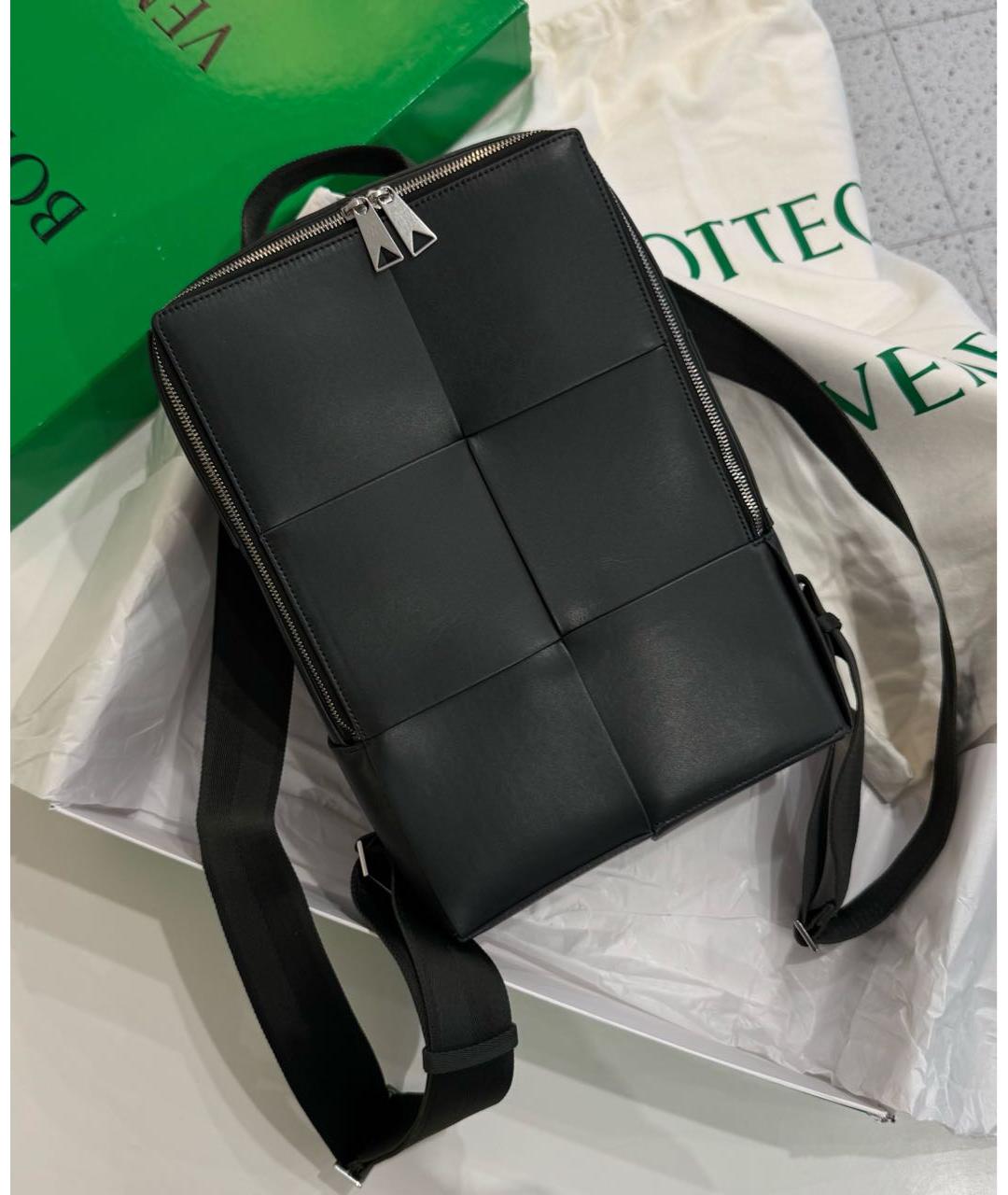 BOTTEGA VENETA Черный кожаный рюкзак, фото 2