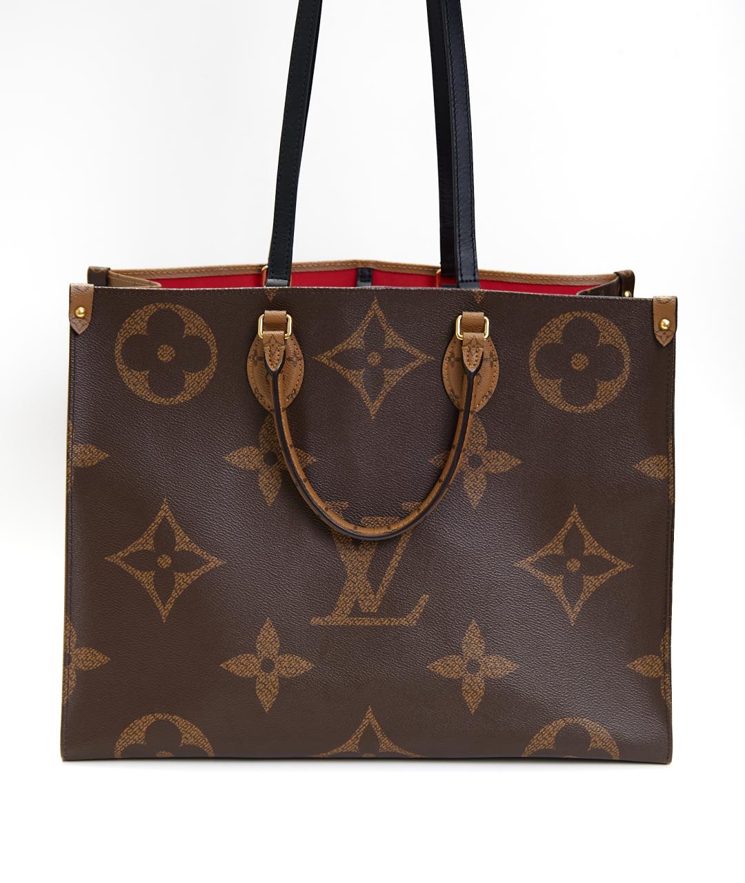 LOUIS VUITTON Коричневая сумка тоут из канвы, фото 4