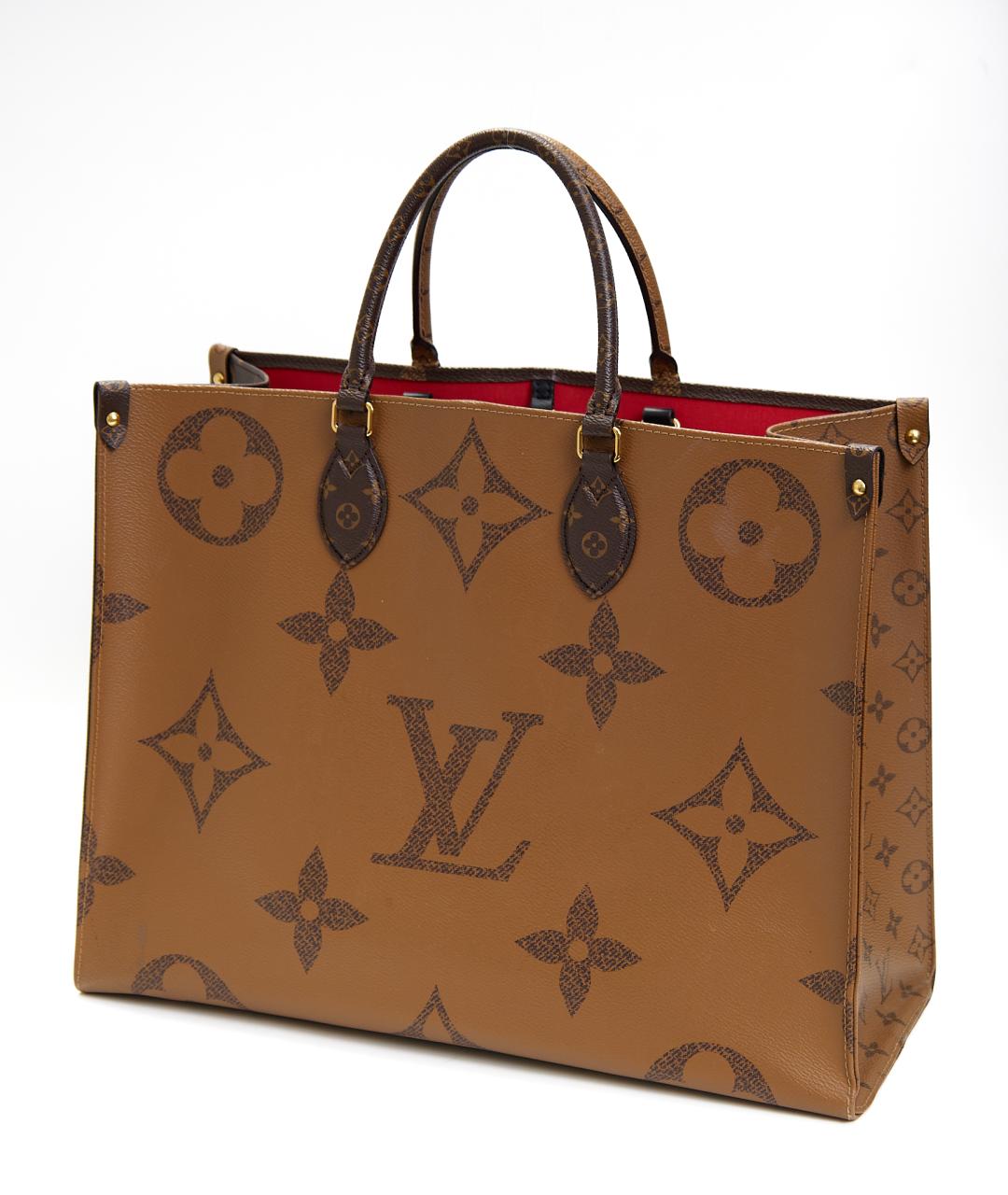 LOUIS VUITTON Коричневая сумка тоут из канвы, фото 2
