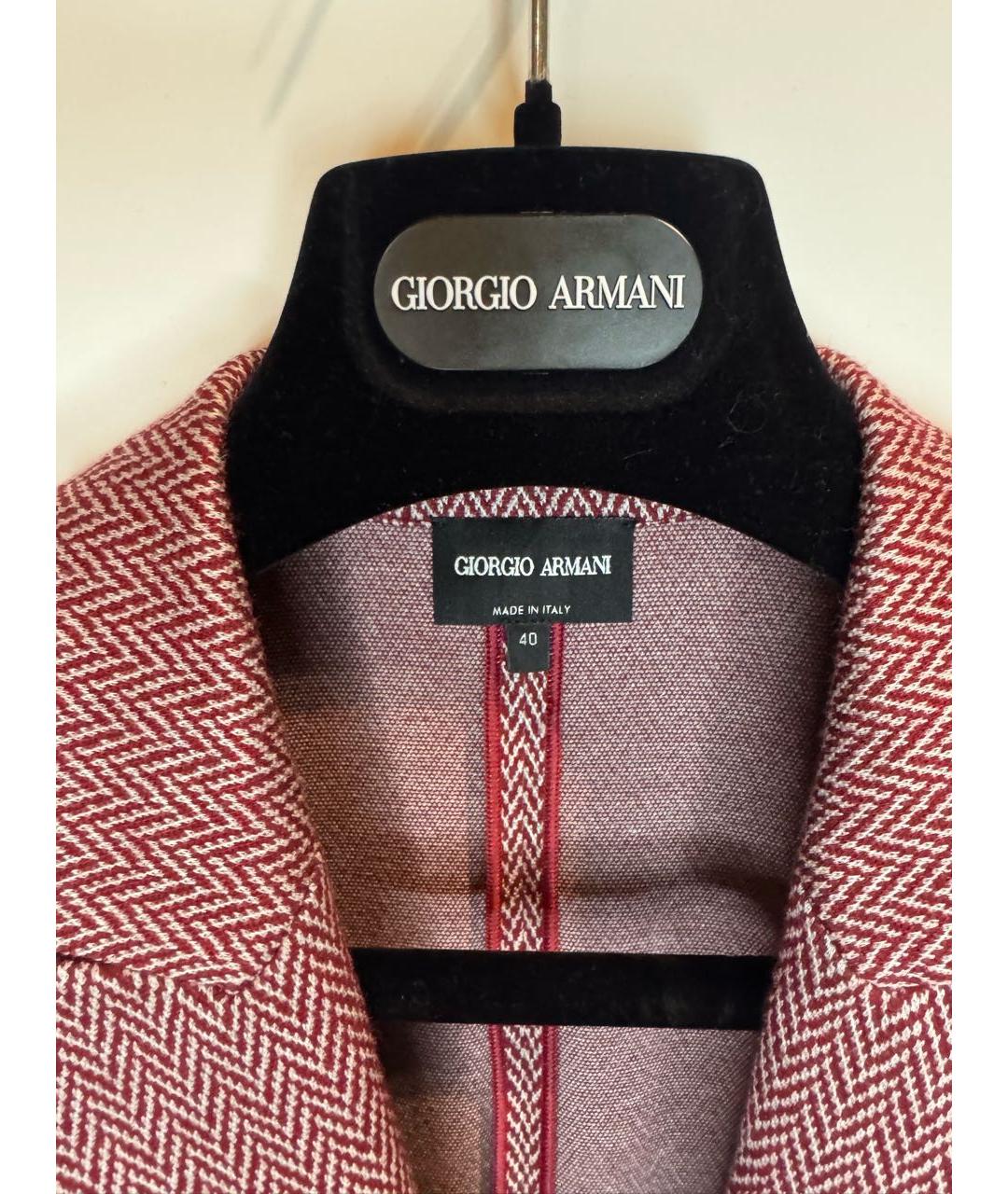 GIORGIO ARMANI Красный вискозный костюм с брюками, фото 3