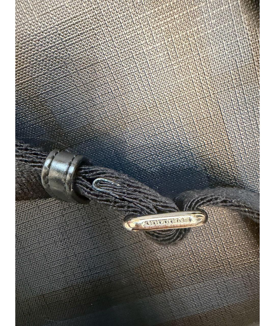 BURBERRY Темно-синяя барсетка из канвы, фото 5