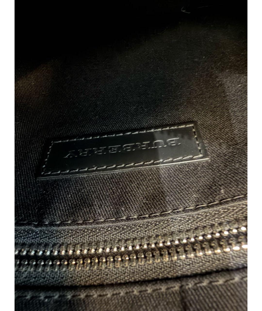 BURBERRY Темно-синяя барсетка из канвы, фото 6
