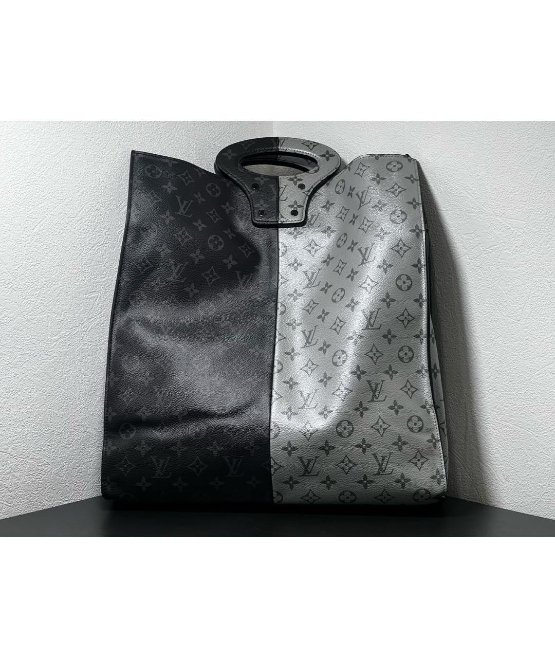 LOUIS VUITTON Черная сумка тоут из канвы, фото 2