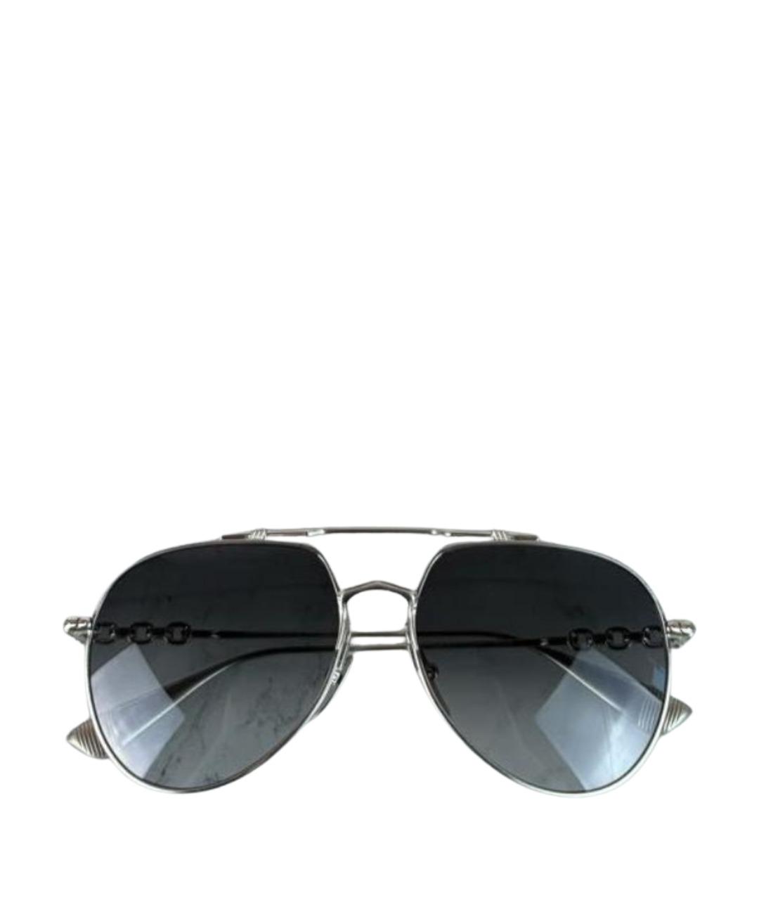CHROME HEARTS Серебряные металлические солнцезащитные очки, фото 1