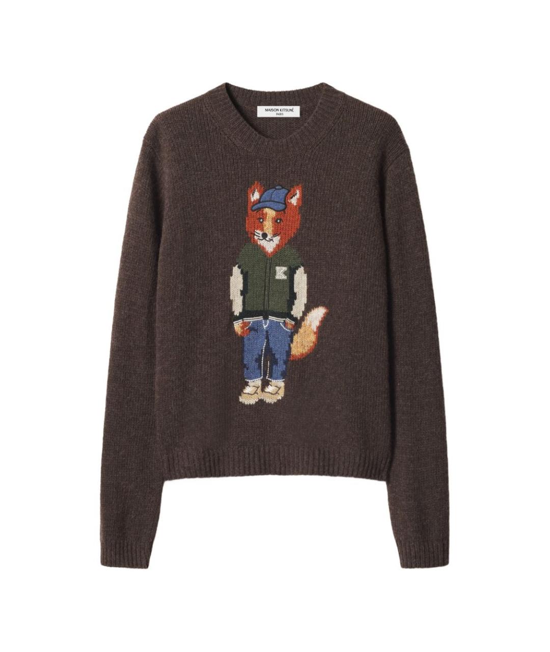 MAISON KITSUNE Коричневый джемпер / свитер, фото 1