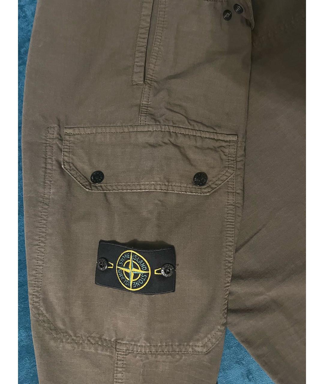 STONE ISLAND Хаки повседневные брюки, фото 3