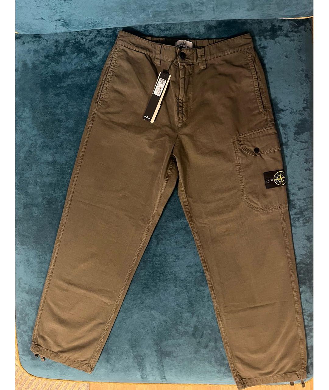STONE ISLAND Хаки повседневные брюки, фото 6
