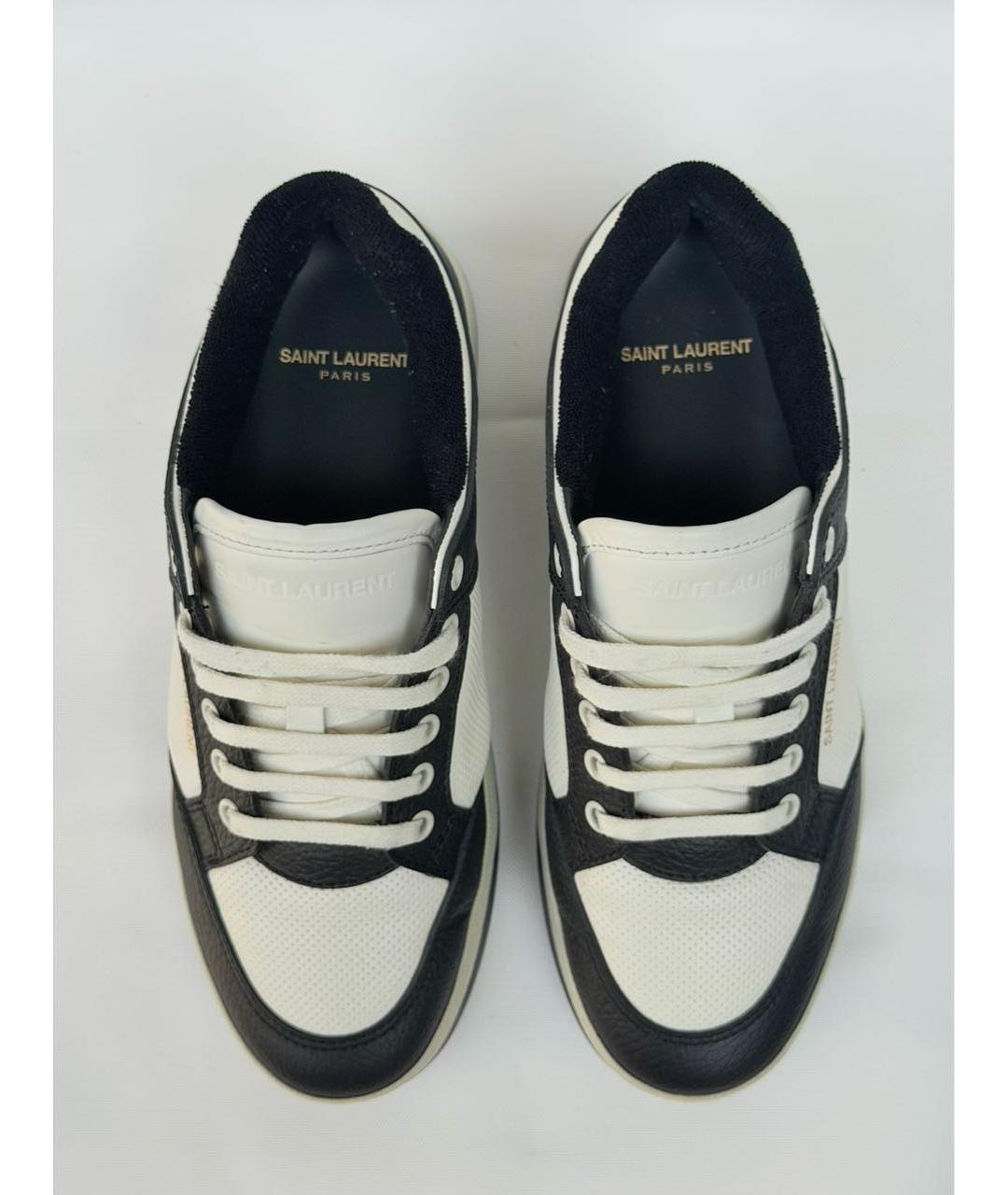 SAINT LAURENT Белые кожаные кеды, фото 3