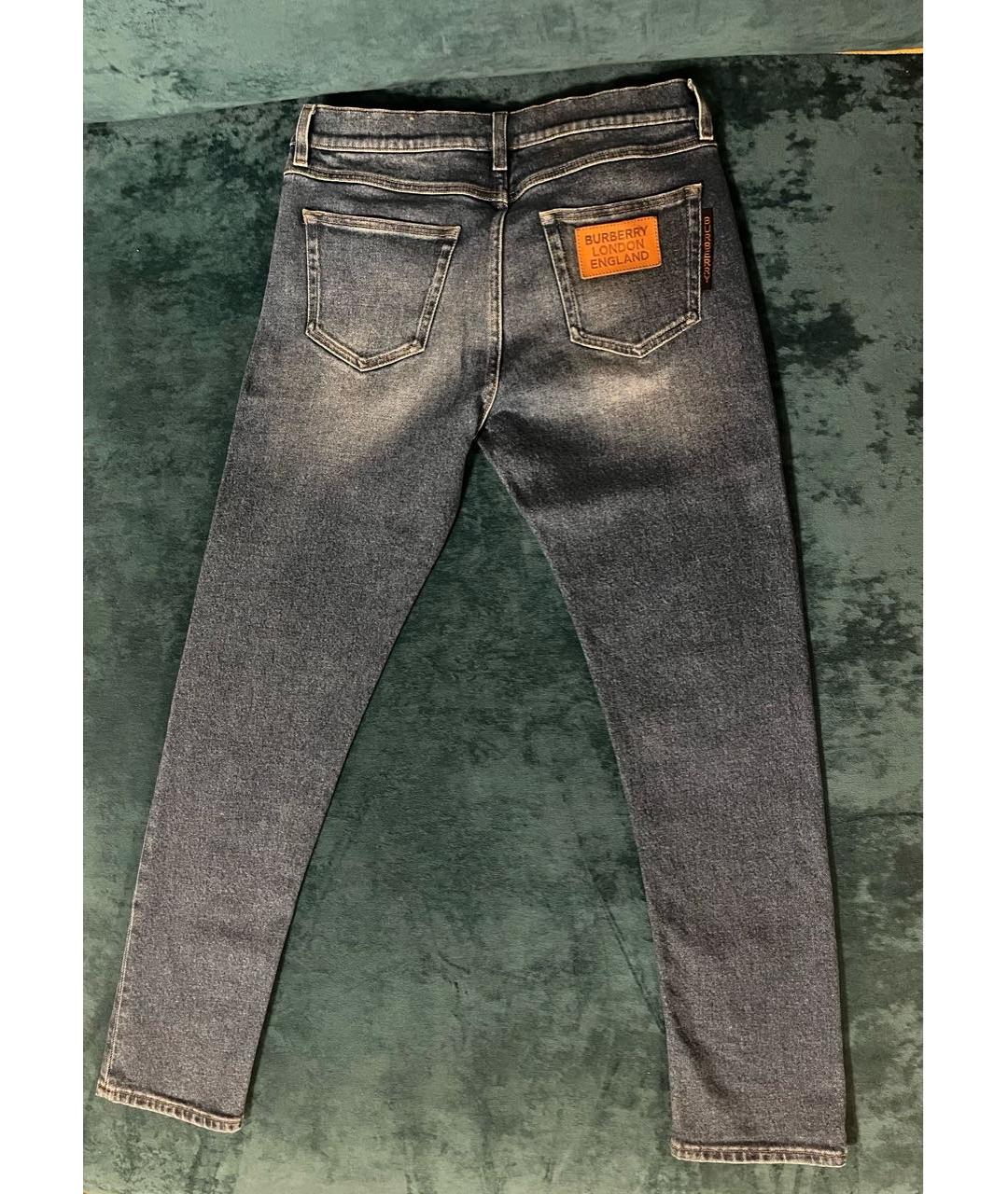 BURBERRY Синие хлопковые джинсы, фото 2