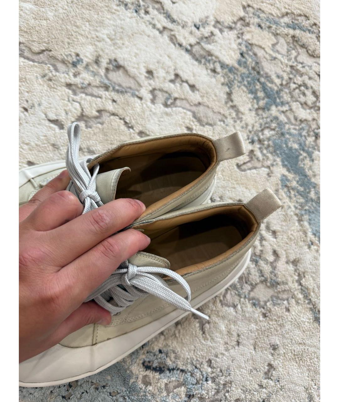 JACQUEMUS Бежевые кожаные ботинки, фото 7