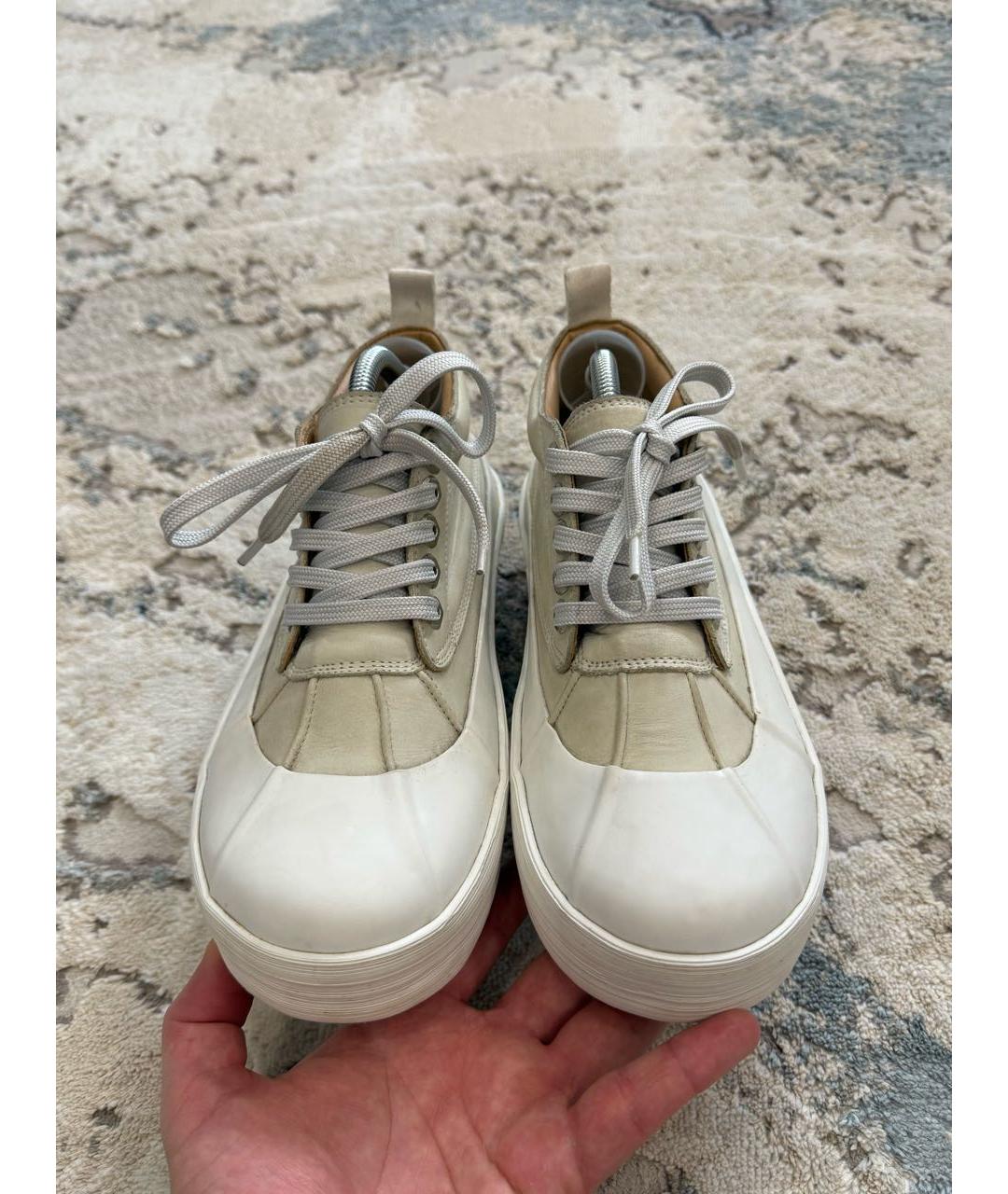 JACQUEMUS Бежевые кожаные ботинки, фото 2