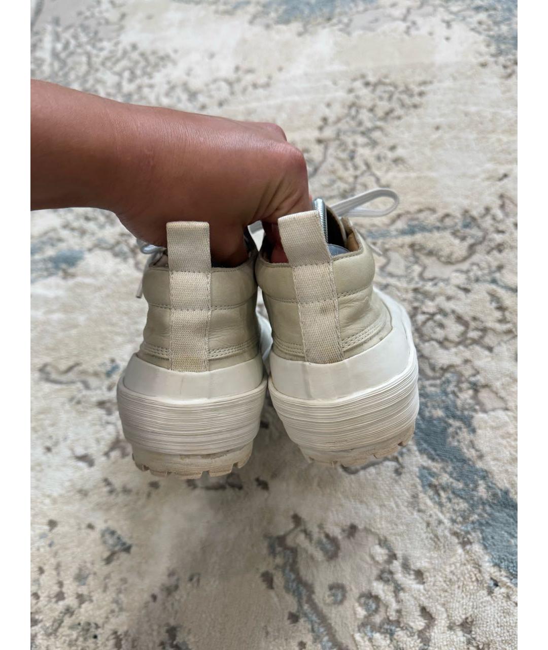 JACQUEMUS Бежевые кожаные ботинки, фото 6