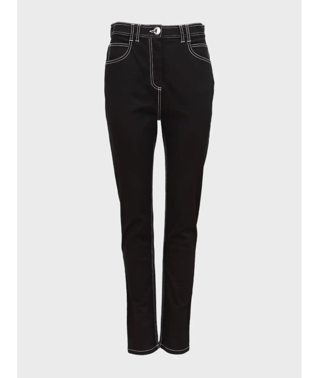 BALMAIN Черные хлопко-эластановые прямые джинсы, фото 7