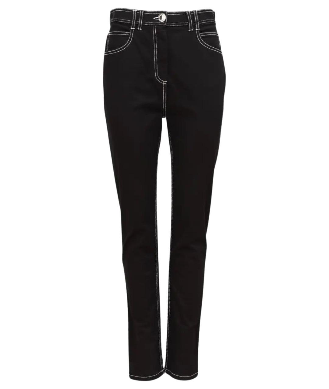 BALMAIN Черные хлопко-эластановые прямые джинсы, фото 1