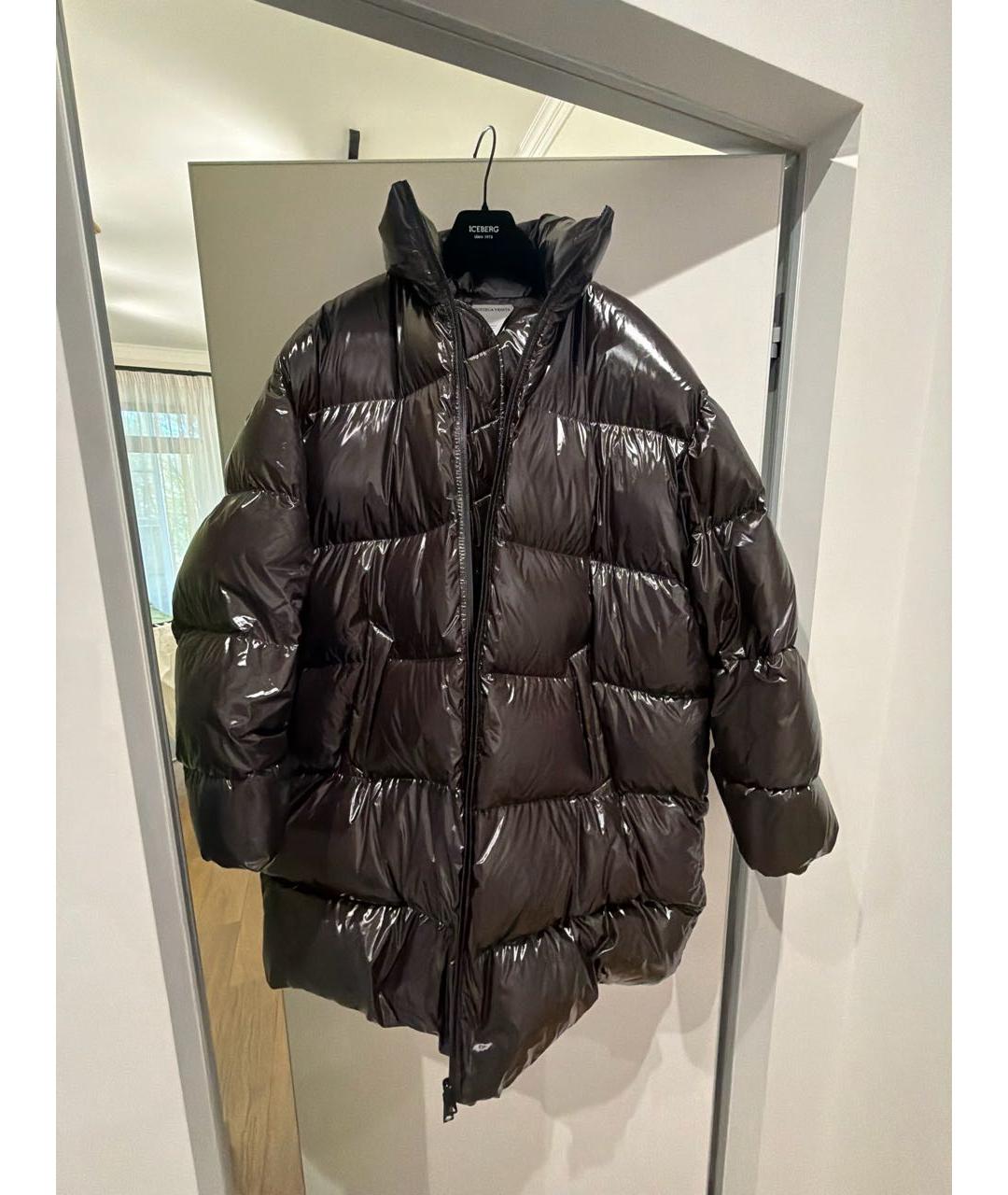 BOTTEGA VENETA Коричневый полиамидовый пуховик, фото 9