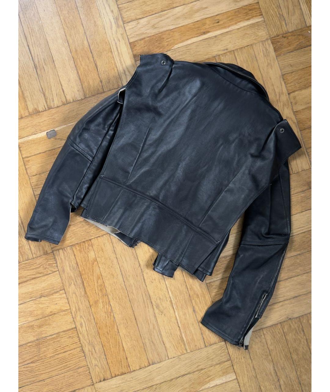 MAISON MARGIELA Черная кожаная куртка, фото 2