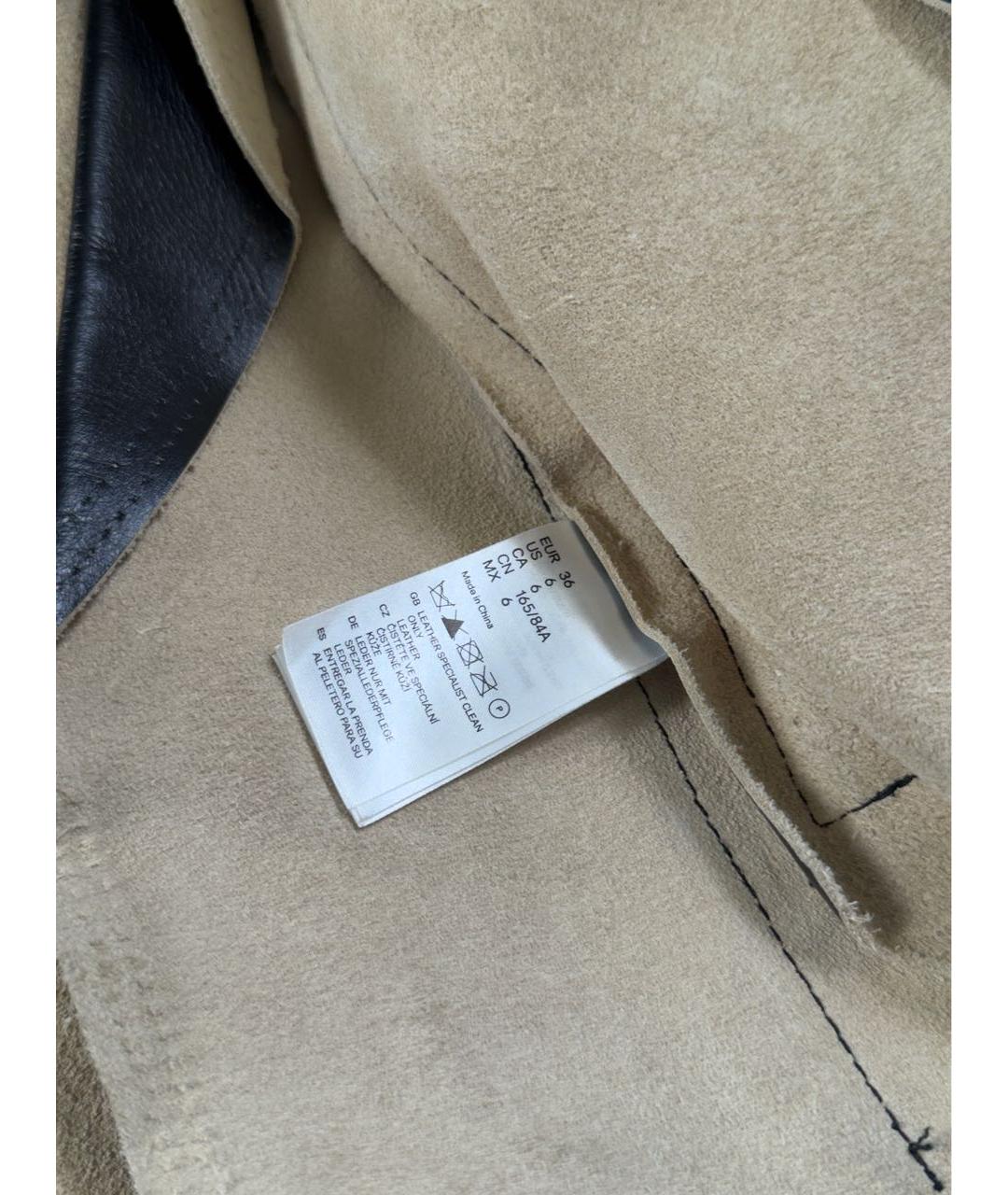 MAISON MARGIELA Черная кожаная куртка, фото 5