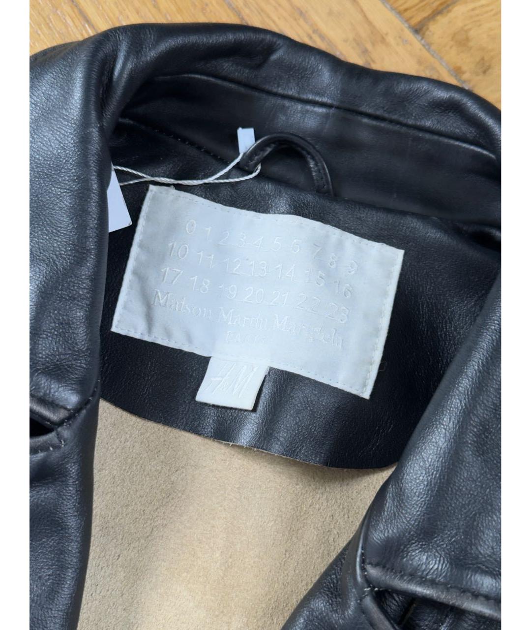 MAISON MARGIELA Черная кожаная куртка, фото 3