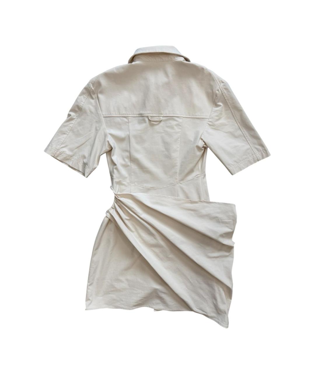 JACQUEMUS Бежевое хлопковое повседневное платье, фото 3
