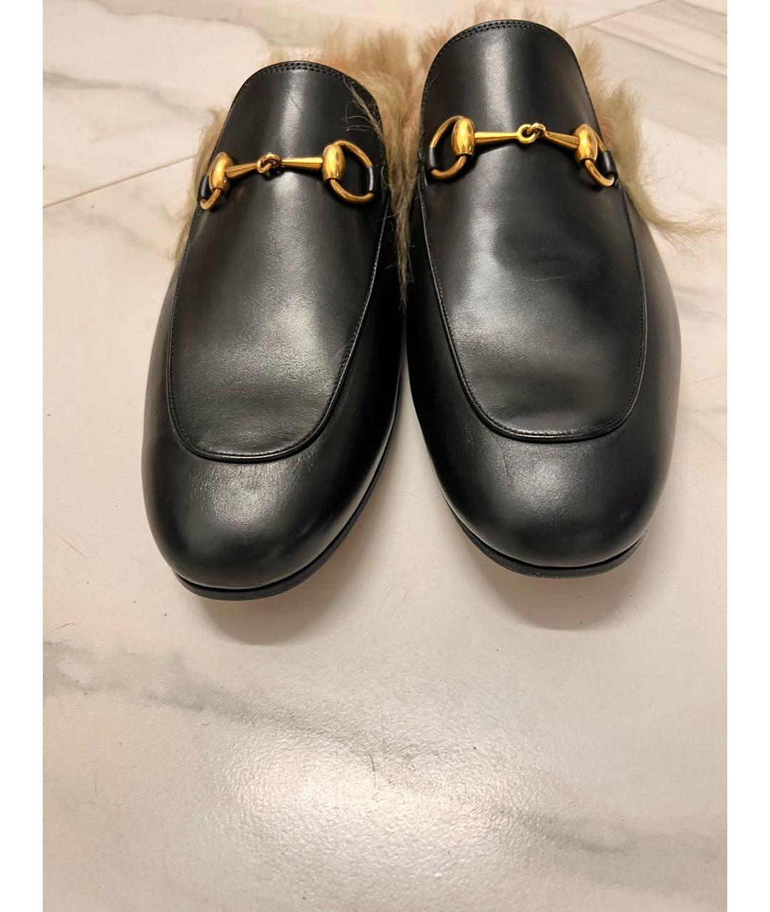 GUCCI Черные кожаные лоферы, фото 2