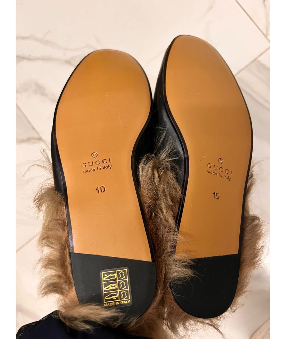 GUCCI Черные кожаные лоферы, фото 5