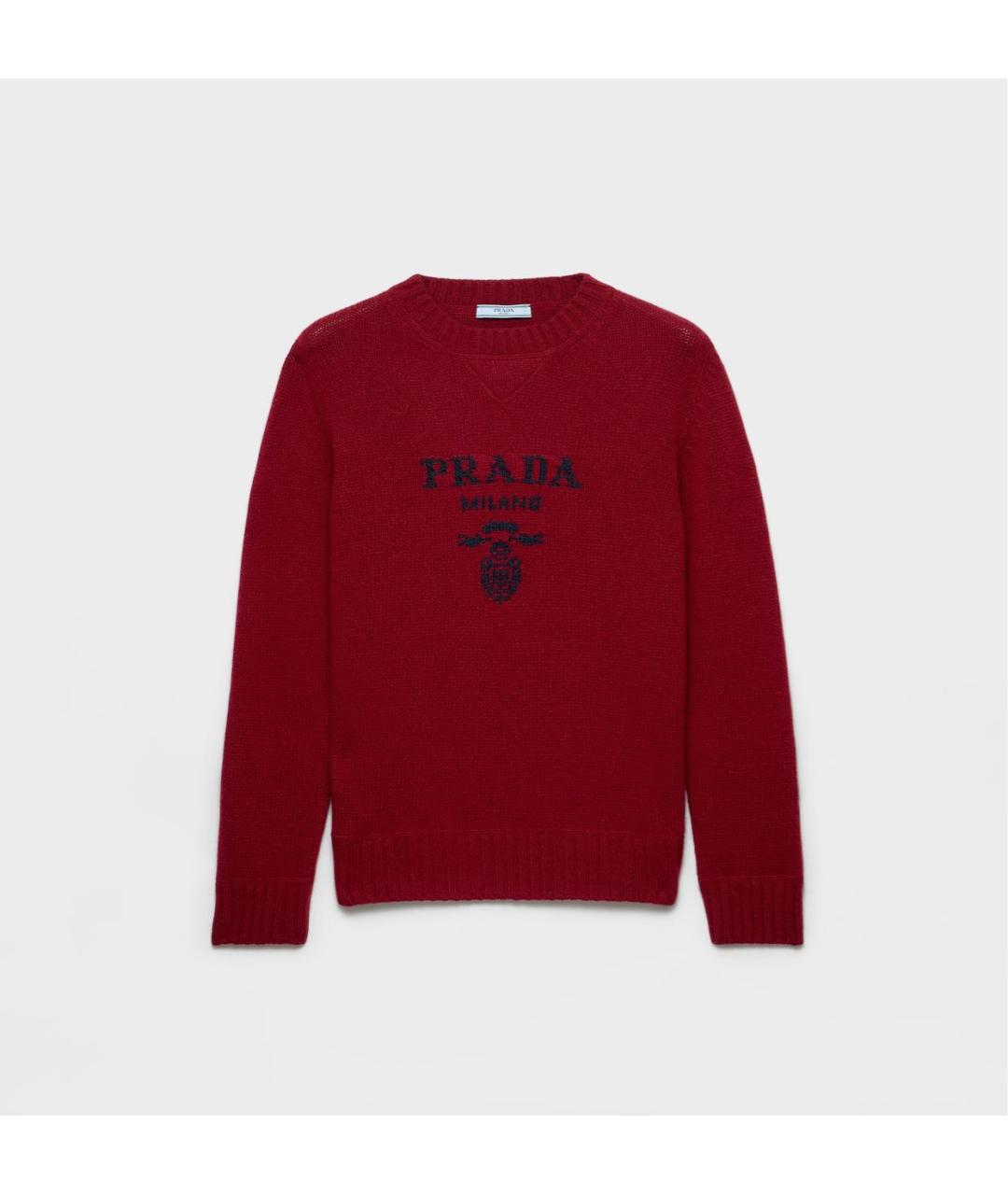 PRADA Бордовый кашемировый джемпер / свитер, фото 7