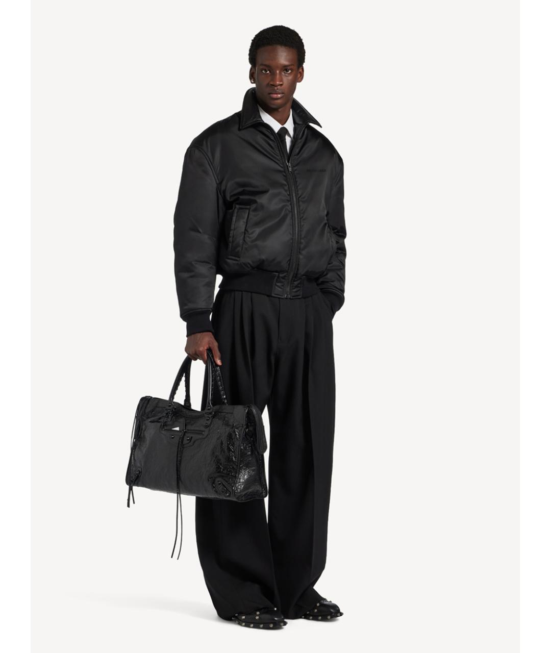 BALENCIAGA Черная хлопковая куртка, фото 2
