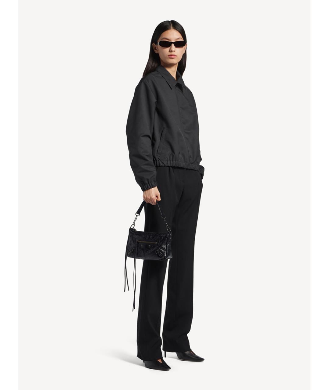 BALENCIAGA Черная кожаная сумка с короткими ручками, фото 2