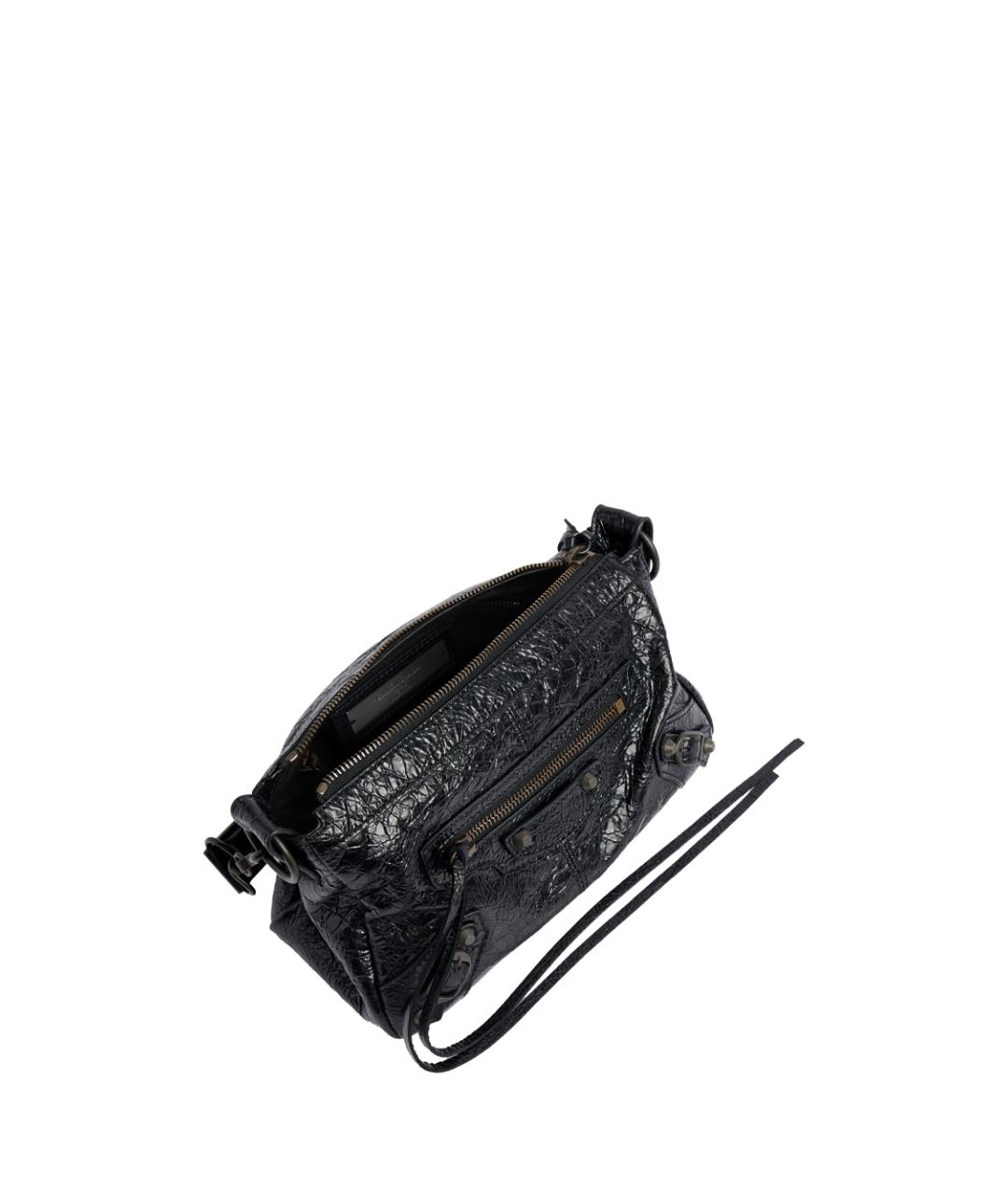 BALENCIAGA Черная кожаная сумка с короткими ручками, фото 6